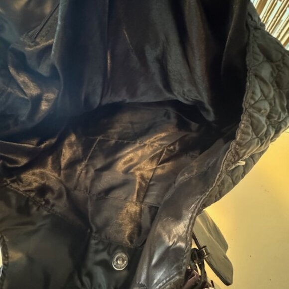 Betsey Johnson Betseyville Purse/Handbag Quilted Black Heart Print - Picture 4 of 9